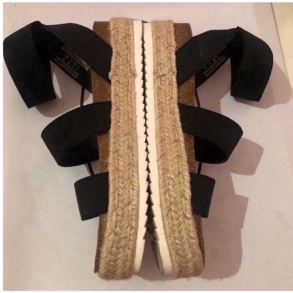 🎉2 FOR $30🎉 NWT AMERICAN EAGLE DOUBLE STRAP ESPADRILLE FLATFORM - Picture 1 of 11